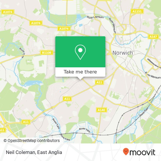 Neil Coleman, 316 Unthank Road Norwich Norwich NR4 7QD map