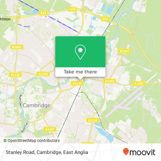 Stanley Road, Cambridge map