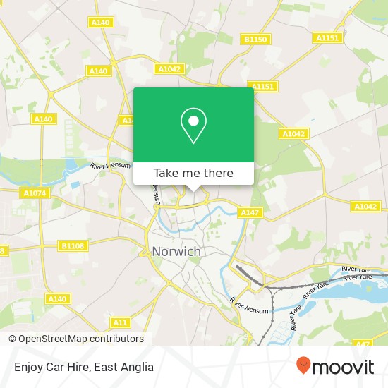 Enjoy Car Hire, Magdalen Street Norwich Norwich NR3 1LN map