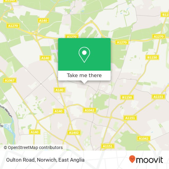 Oulton Road, Norwich map