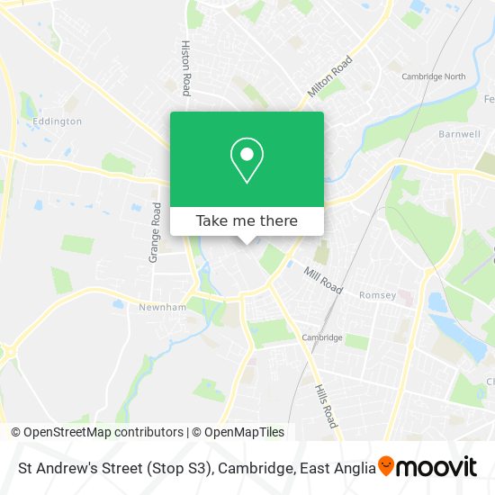 St Andrew's Street (Stop S3), Cambridge map