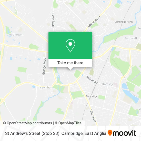 St Andrew's Street (Stop S3), Cambridge map