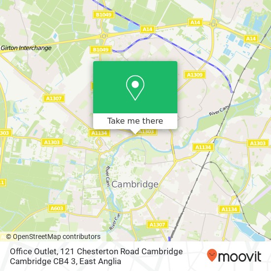 Office Outlet, 121 Chesterton Road Cambridge Cambridge CB4 3 map