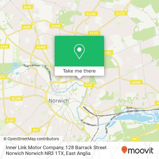 Inner Link Motor Company, 128 Barrack Street Norwich Norwich NR3 1TX map