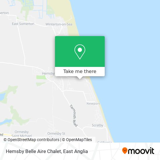 Hemsby Belle Aire Chalet map