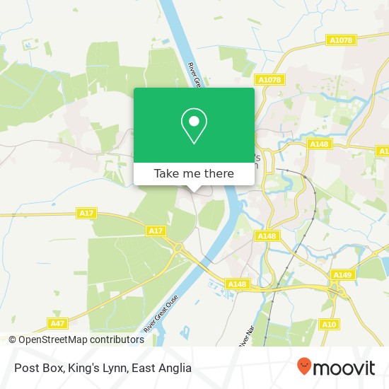 Post Box, King's Lynn map