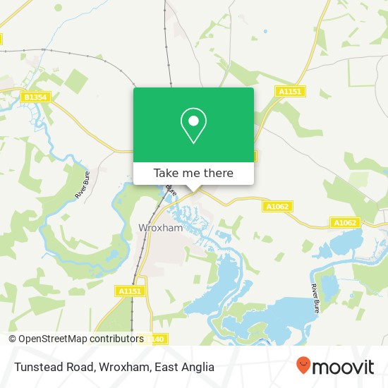 Tunstead Road, Wroxham map