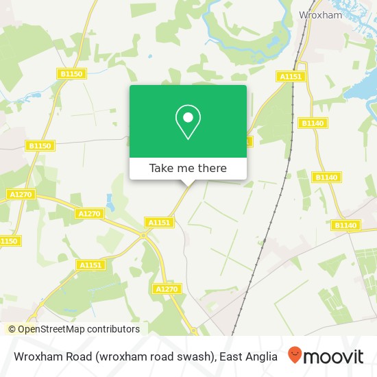 Wroxham Road (wroxham road swash), Rackheath Norwich map