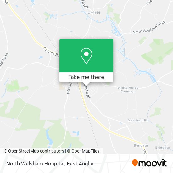 North Walsham Hospital map