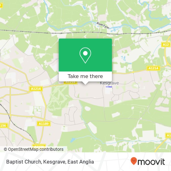 Baptist Church, Kesgrave map