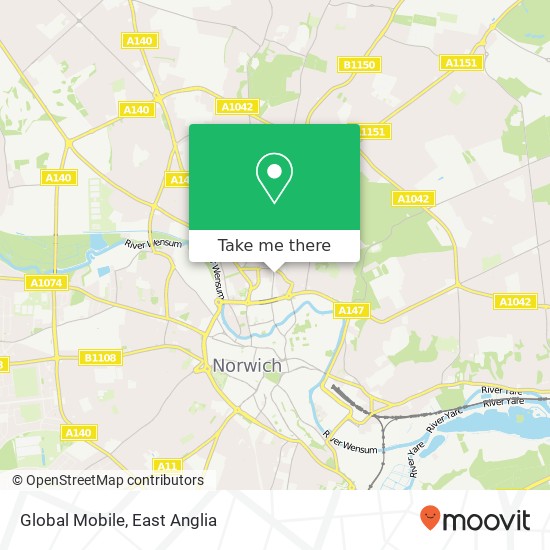 Global Mobile, 155 Magdalen Street Norwich Norwich NR3 1NF map