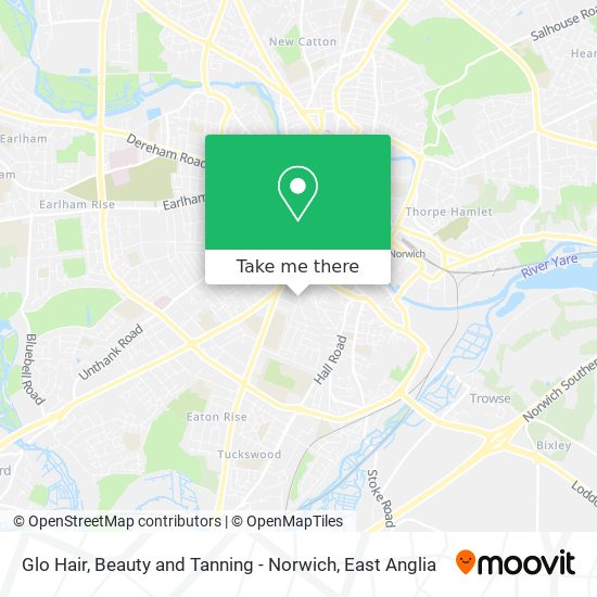 Glo Hair, Beauty and Tanning - Norwich map