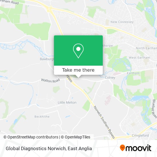 Global Diagnostics Norwich map
