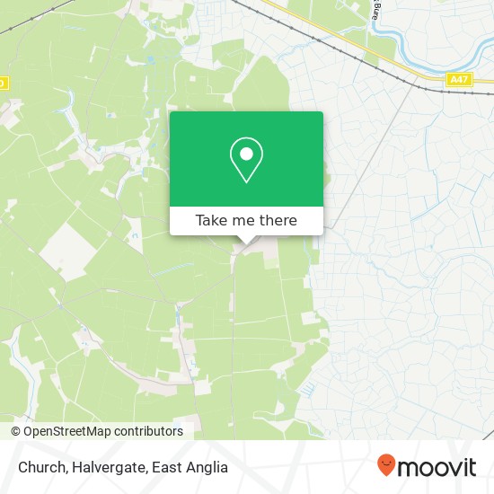 Church, Halvergate map