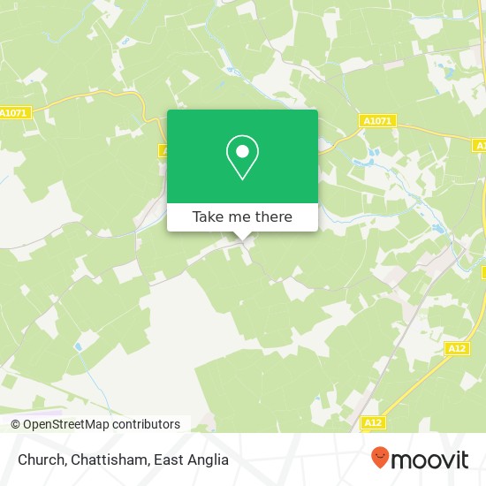 Church, Chattisham map