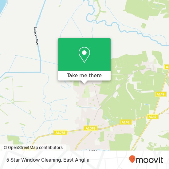 5 Star Window Cleaning, 36 Tyndale North Wootton King's Lynn PE30 3XD map