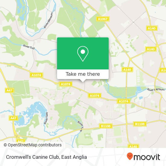 Cromwell's Canine Club, 8 The Drive New Costessey Norwich NR5 0EF map