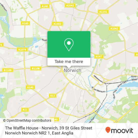 The Waffle House - Norwich, 39 St Giles Street Norwich Norwich NR2 1 map