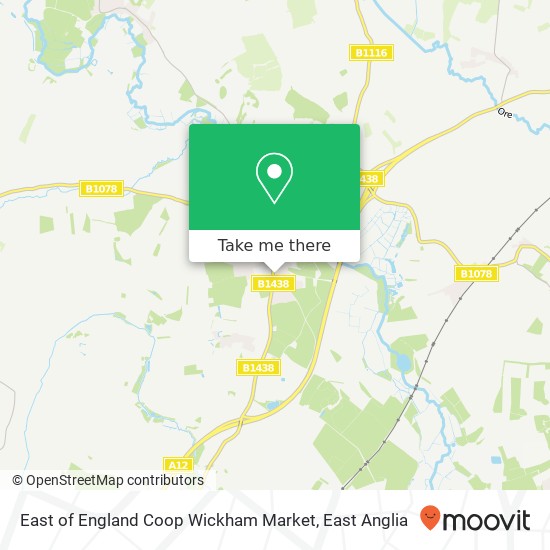 East of England Coop Wickham Market map