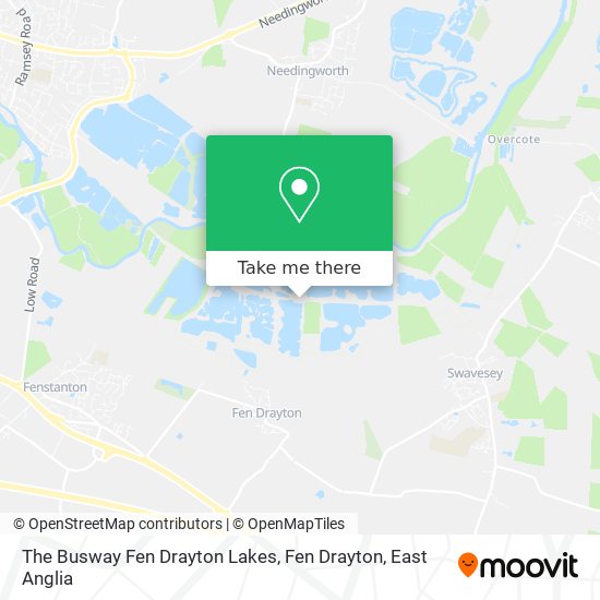 The Busway Fen Drayton Lakes, Fen Drayton map
