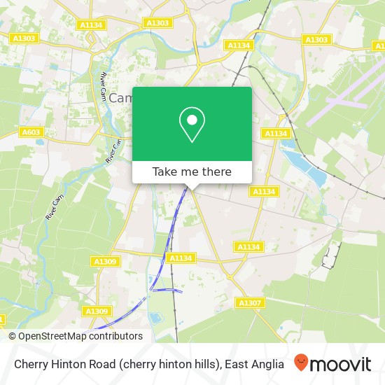 Cherry Hinton Road (cherry hinton hills), Cambridge Cambridge map