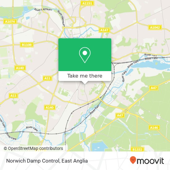 Norwich Damp Control map