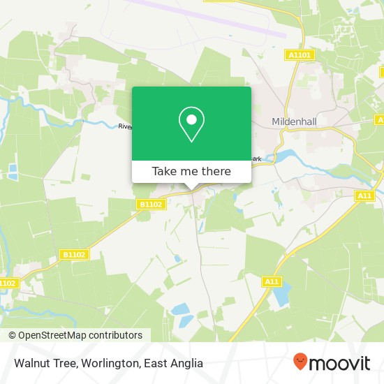 Walnut Tree, Worlington map