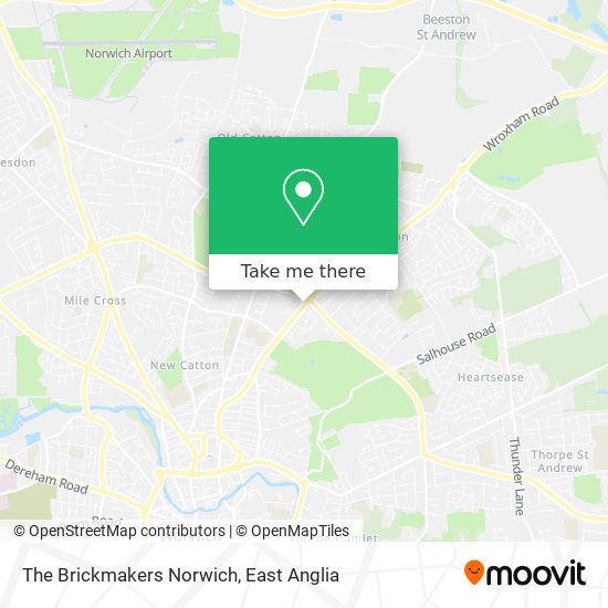 The Brickmakers Norwich map