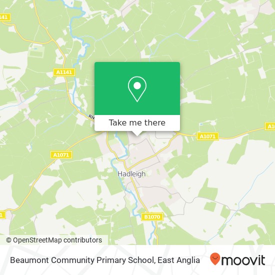 Beaumont Community Primary School, Durrant Road Hadleigh Ipswich IP7 6 map