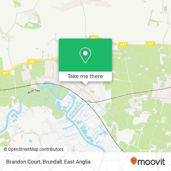 Brandon Court, Brundall map