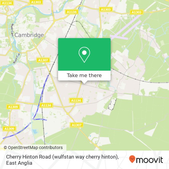 Cherry Hinton Road (wulfstan way cherry hinton), Cambridge Cambridge map