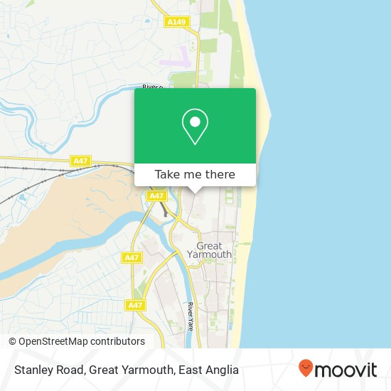 Stanley Road, Great Yarmouth map