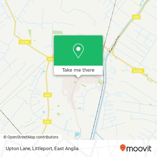 Upton Lane, Littleport map