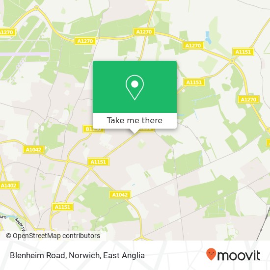 Blenheim Road, Norwich map