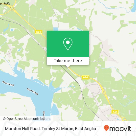 Morston Hall Road, Trimley St Martin map