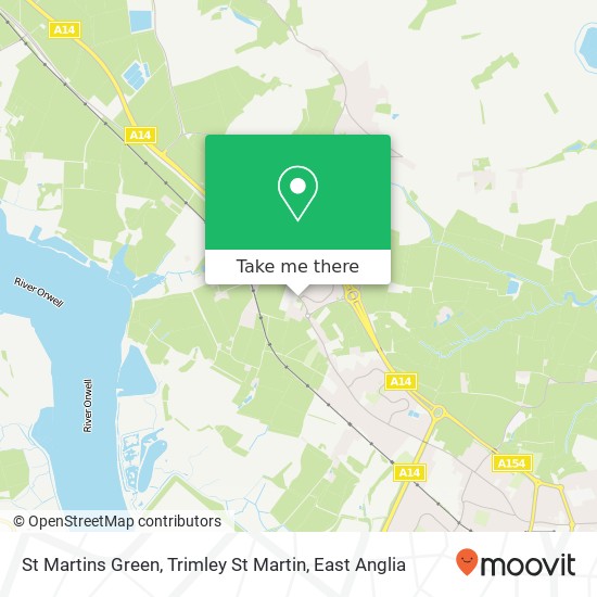 St Martins Green, Trimley St Martin map