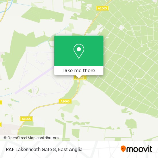 RAF Lakenheath Gate 8 map