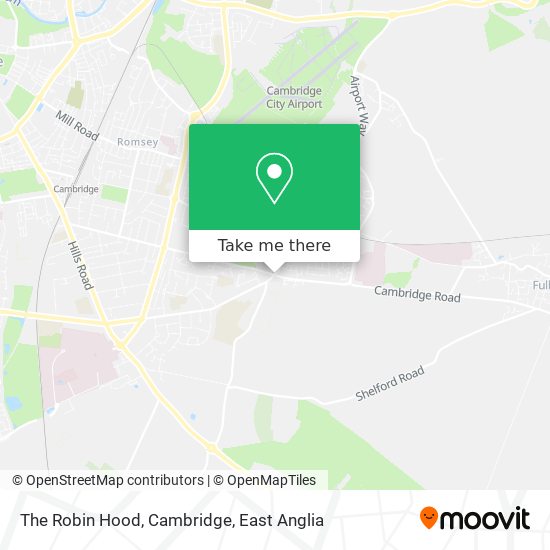 The Robin Hood, Cambridge map