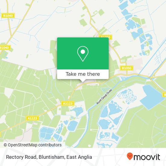 Rectory Road, Bluntisham map