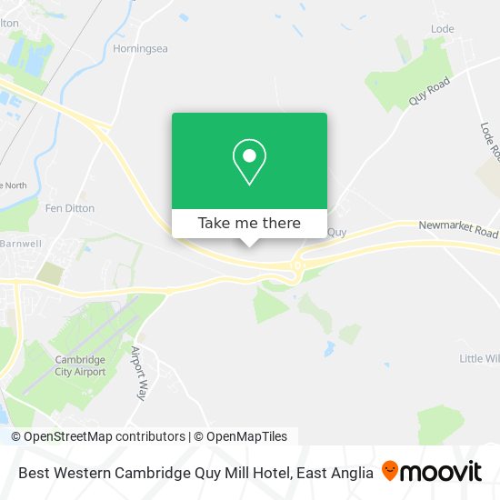 Best Western Cambridge Quy Mill Hotel map