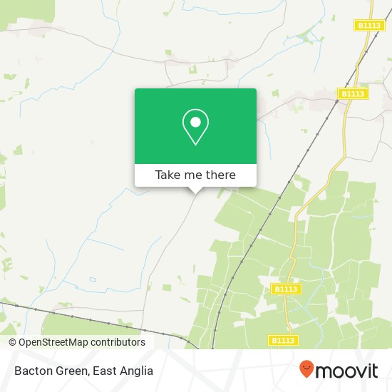 Bacton Green map