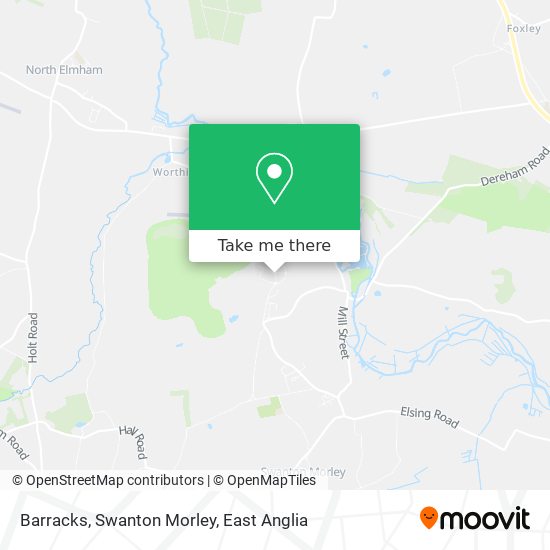 Barracks, Swanton Morley map
