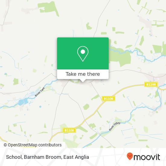 School, Barnham Broom map