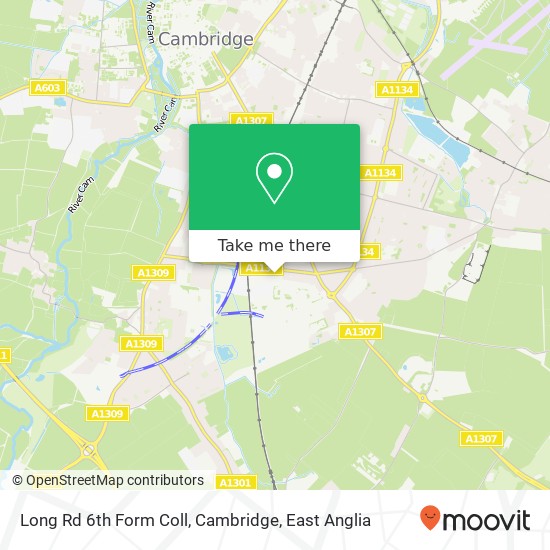 Long Rd 6th Form Coll, Cambridge map