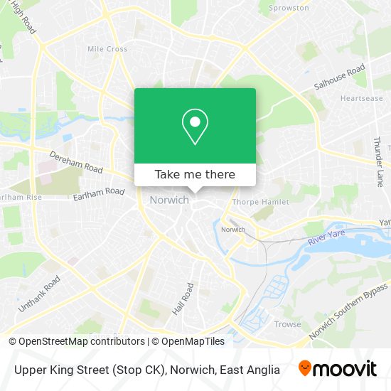 Upper King Street (Stop CK), Norwich map