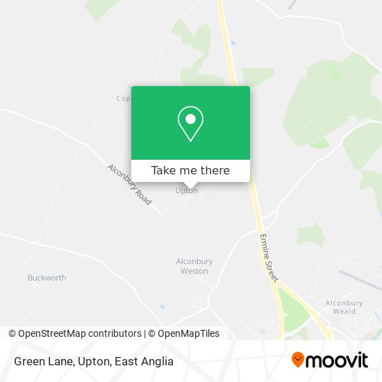 Green Lane, Upton map