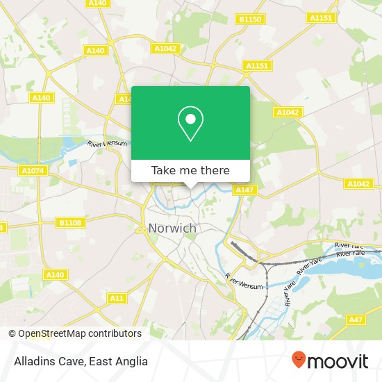 Alladins Cave, 23 Magdalen Street Norwich Norwich NR3 1LE map