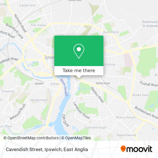Cavendish Street, Ipswich map