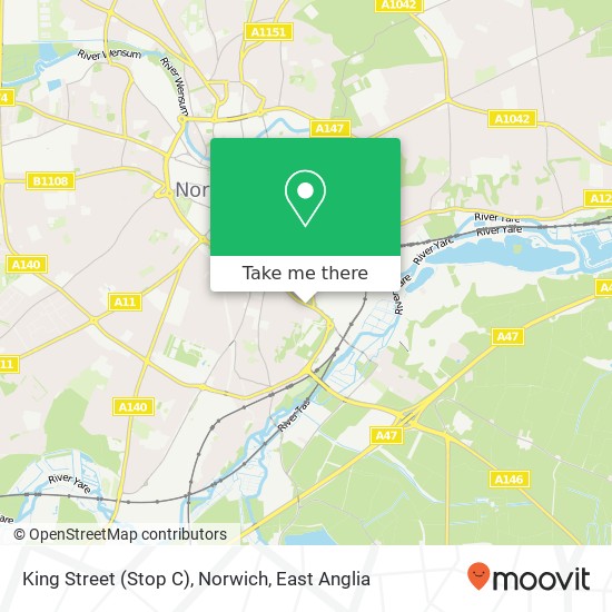 King Street (Stop C), Norwich map