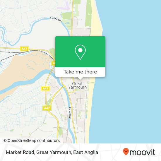 Market Road, Great Yarmouth map